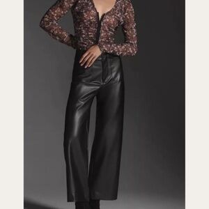 Maeve (Anthropologie) Cropped Colette Vegan Leather Pants